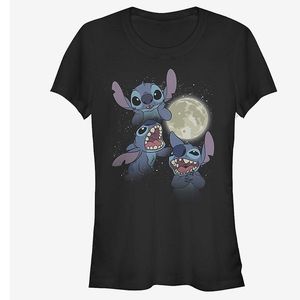 Disney Stitch 3 Stitch and Moon Girls T shirt